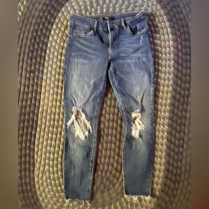 STS Blue Emma Skinny Ankle Distressed Blue Jeans